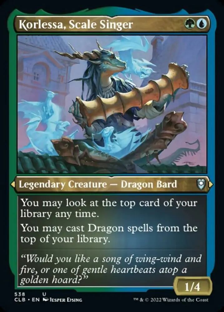 Korlessa Scale Singer (Foil Etched) [Commander Legends: Battle for Baldur’s Gate] - MTG Single