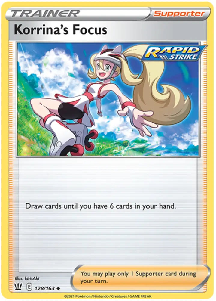 Korrina’s Focus (128/163) [Sword & Shield: Battle Styles] - Pokemon Single