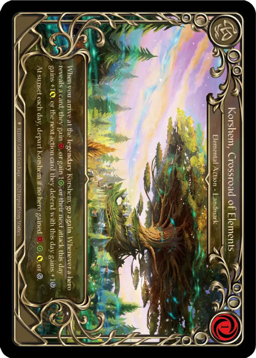 Korshem Crossroad of Elements [Tales of Aria 1st Edition] 1st Edition Cold Foil - Flesh And Blood Single