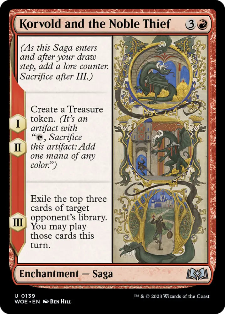 Korvold and the Noble Thief [Wilds of Eldraine] - MTG Single