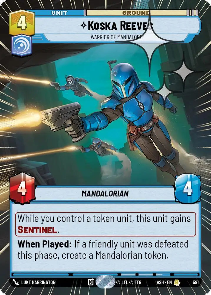 Koska Reeves - Warrior of Mandalore (Hyperspace Foil) (581) [Ashes of the Empire]