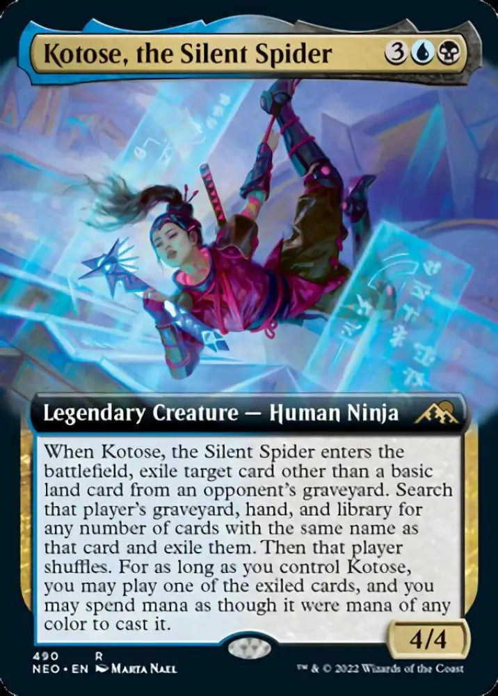 Kotose the Silent Spider (Extended Art) [Kamigawa: Neon Dynasty] - MTG Single