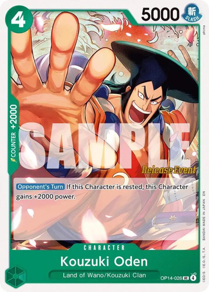 Kouzuki Oden (OP14-026) [The Azure Sea's Seven Release Event Cards]