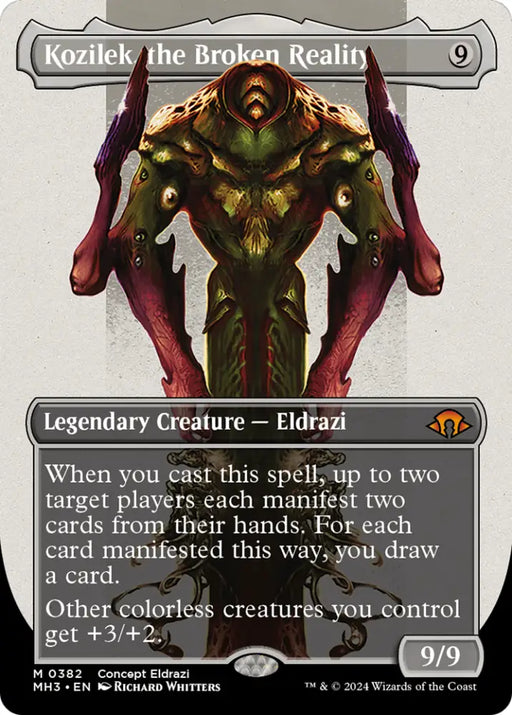 Kozilek the Broken Reality (Borderless) (Serialized) [Modern Horizons 3] - MTG Single