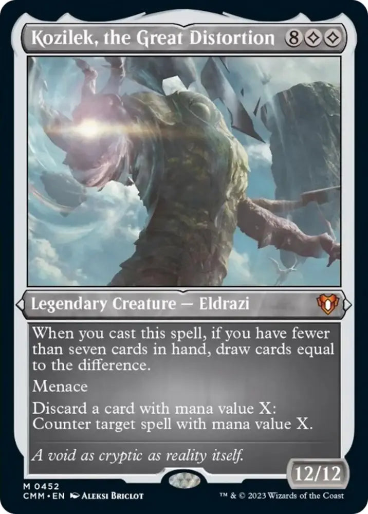 Kozilek the Great Distortion (Foil Etched) [Commander Masters] - MTG Single