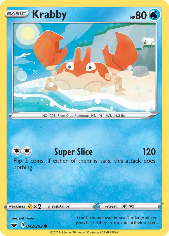 Krabby (043/202) [Sword & Shield: Base Set] - Pokemon Single