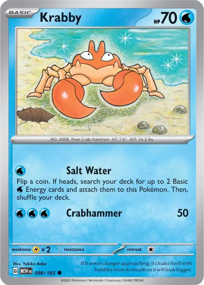 Krabby (098/165) [Scarlet & Violet 151] - Pokemon Single