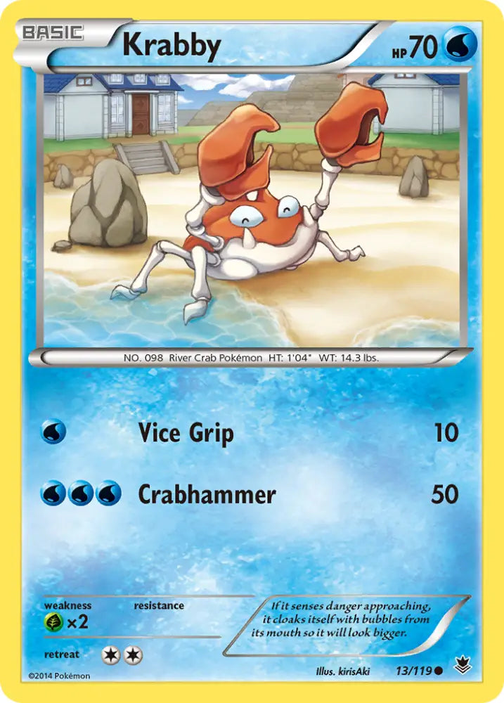 Krabby (13/119) [XY: Phantom Forces] - Pokemon Single