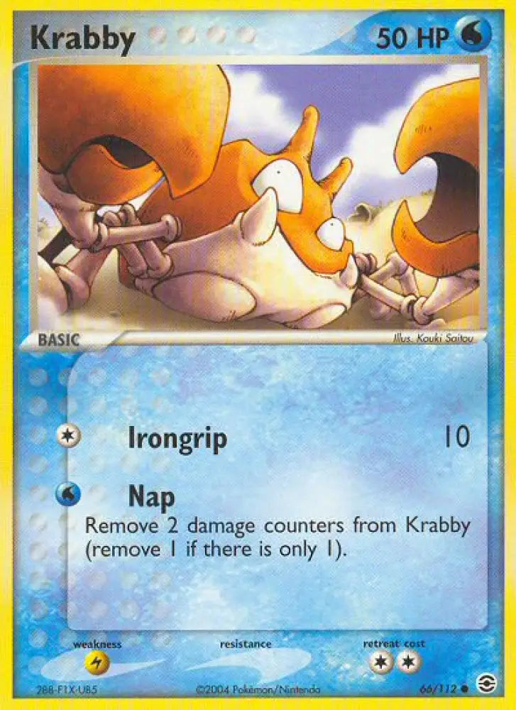 Krabby (66/112) [EX: FireRed & LeafGreen] - Pokemon Single