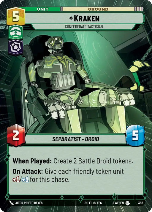 Kraken - Confederate Tactician (Hyperspace) (356) [Twilight of the Republic] - Star Wars: Unlimited Single