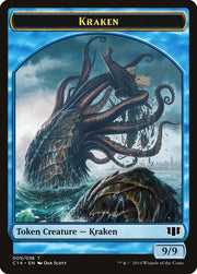 Kraken // Zombie (011/036) Double-Sided Token [Commander 2014 Tokens] - MTG Single