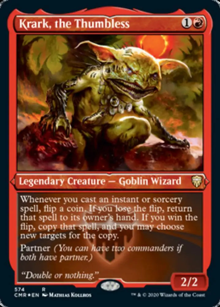 Krark the Thumbless (Etched) [Commander Legends] - MTG Single