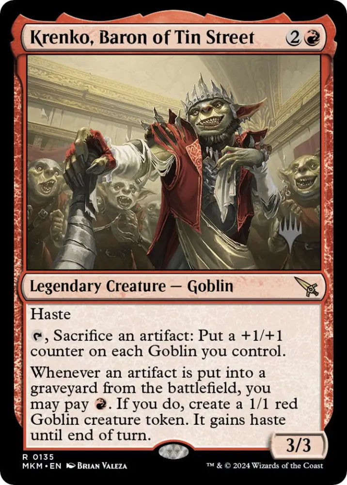 Krenko Baron of Tin Street (Promo Pack) [Murders at Karlov Manor Promos] - MTG Single