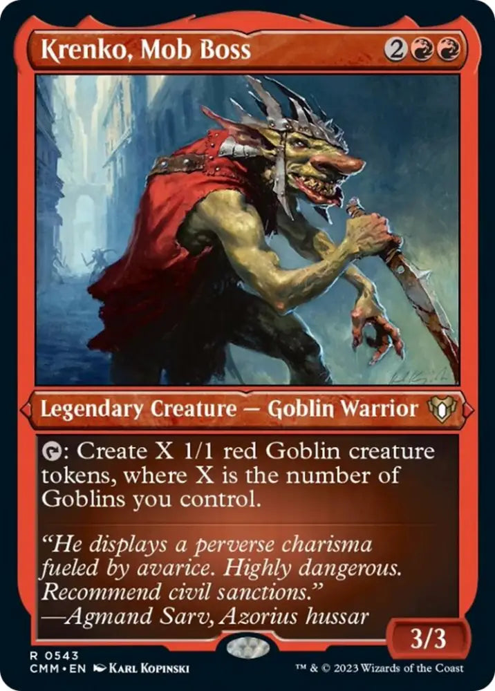 Krenko Mob Boss (Foil Etched) [Commander Masters] - MTG Single