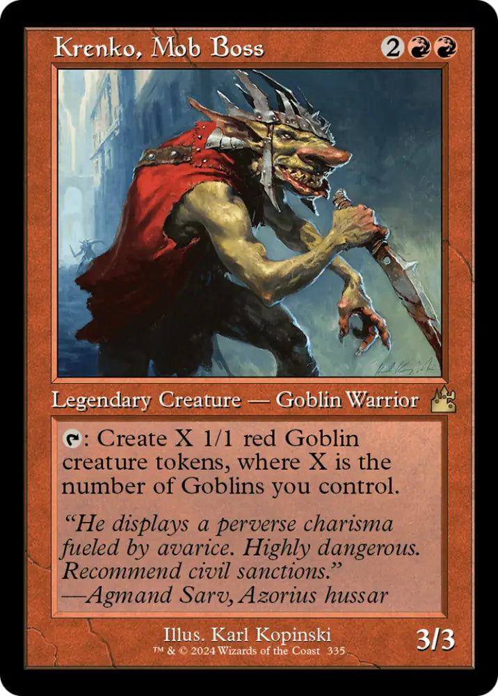 Krenko Mob Boss (Retro) [Ravnica Remastered] - MTG Single