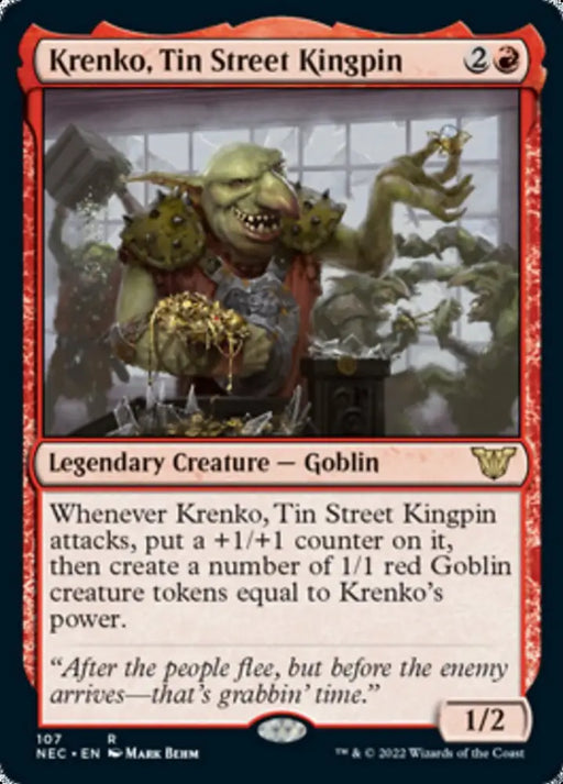 Krenko Tin Street Kingpin [Kamigawa: Neon Dynasty Commander] - MTG Single