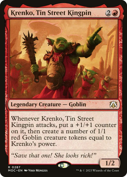 Krenko Tin Street Kingpin [March of the Machine Commander] - MTG Single