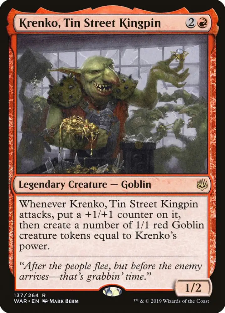 Krenko Tin Street Kingpin [War of the Spark] - MTG Single
