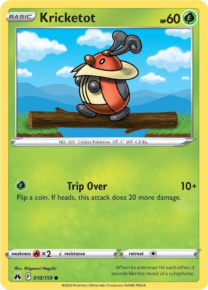 Kricketot (010/159) [Sword & Shield: Crown Zenith] - Pokemon Single
