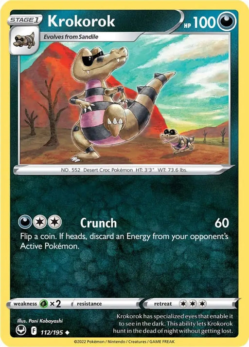 Krokorok (112/195) [Sword & Shield: Silver Tempest] - Pokemon Single