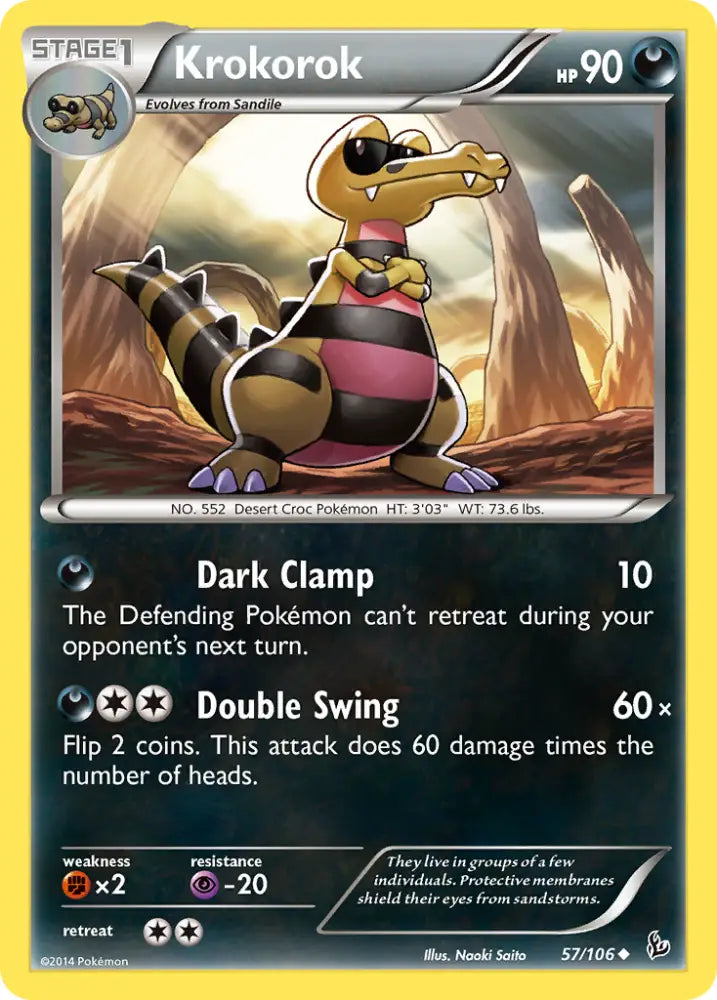 Krokorok (57/106) [XY: Flashfire] - Pokemon Single