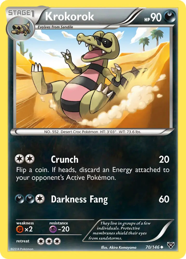 Krokorok (70/146) [XY: Base Set] - Pokemon Single