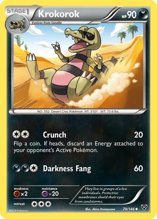 Krokorok (70/146) [XY: Base Set] - Pokemon Single