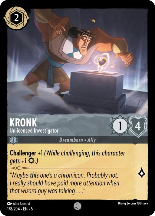 Kronk - Unlicensed Investigator (178/204) [Shimmering Skies] - Lorcana Single