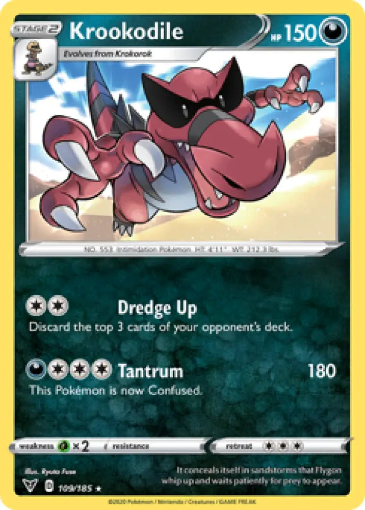 Krookodile (109/185) [Sword & Shield: Vivid Voltage] - Pokemon Single