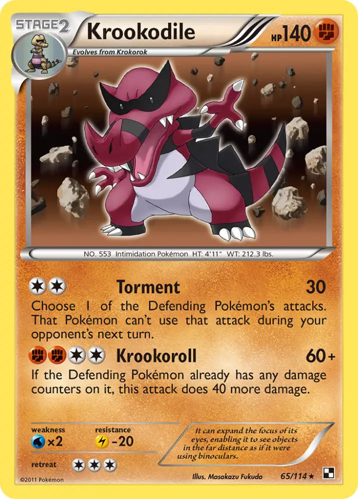 Krookodile (65/114) [Black & White: Base Set] - Pokemon Single