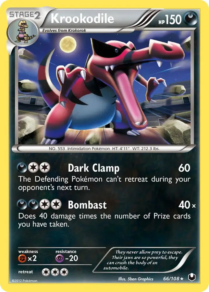 Krookodile (66/108) (Theme Deck Exclusive) [Black & White: Dark Explorers] - Pokemon Single