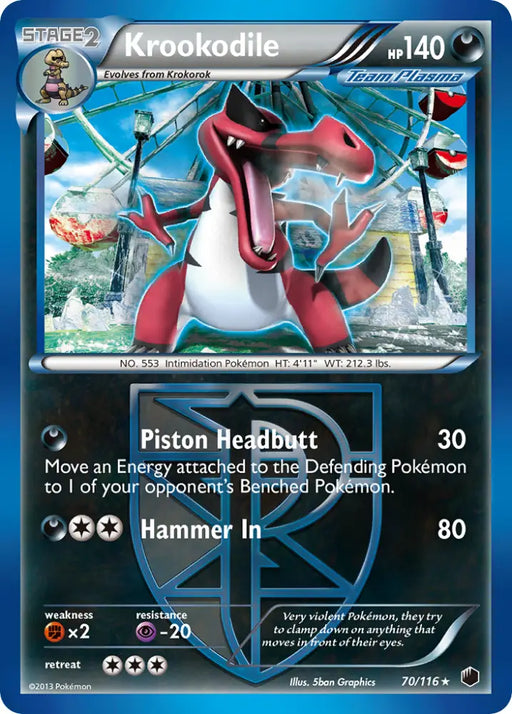 Krookodile (70/116) [Black & White: Plasma Freeze] - Pokemon Single