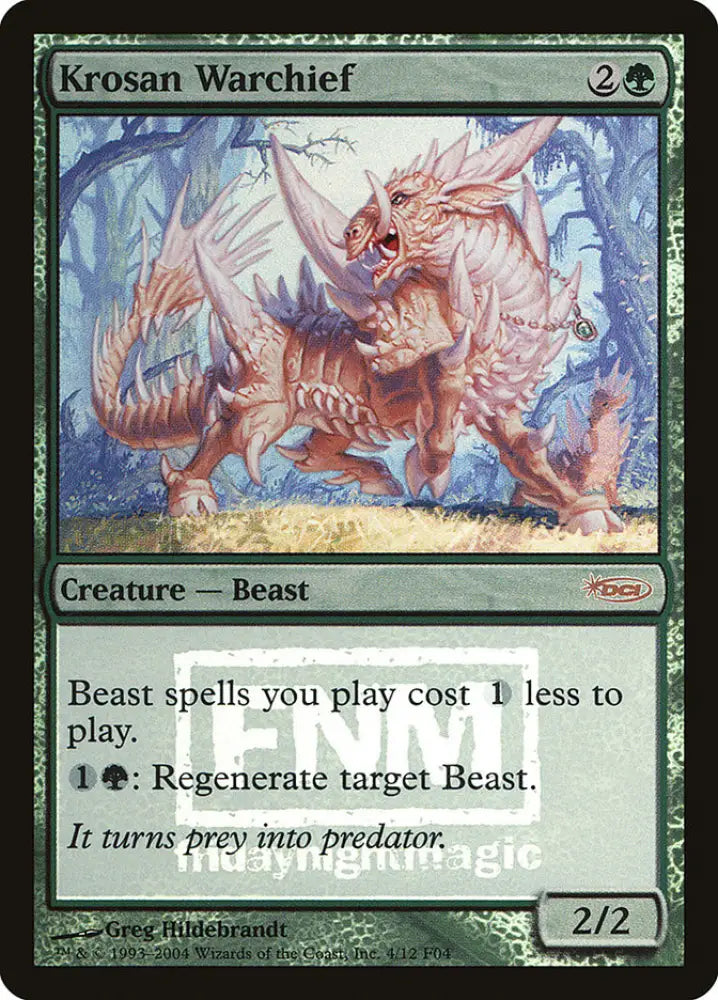 Krosan Warchief [Friday Night Magic 2004] - MTG Single