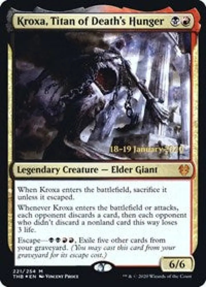 Kroxa, Titan of Death's Hunger (221) [Prerelease Cards]