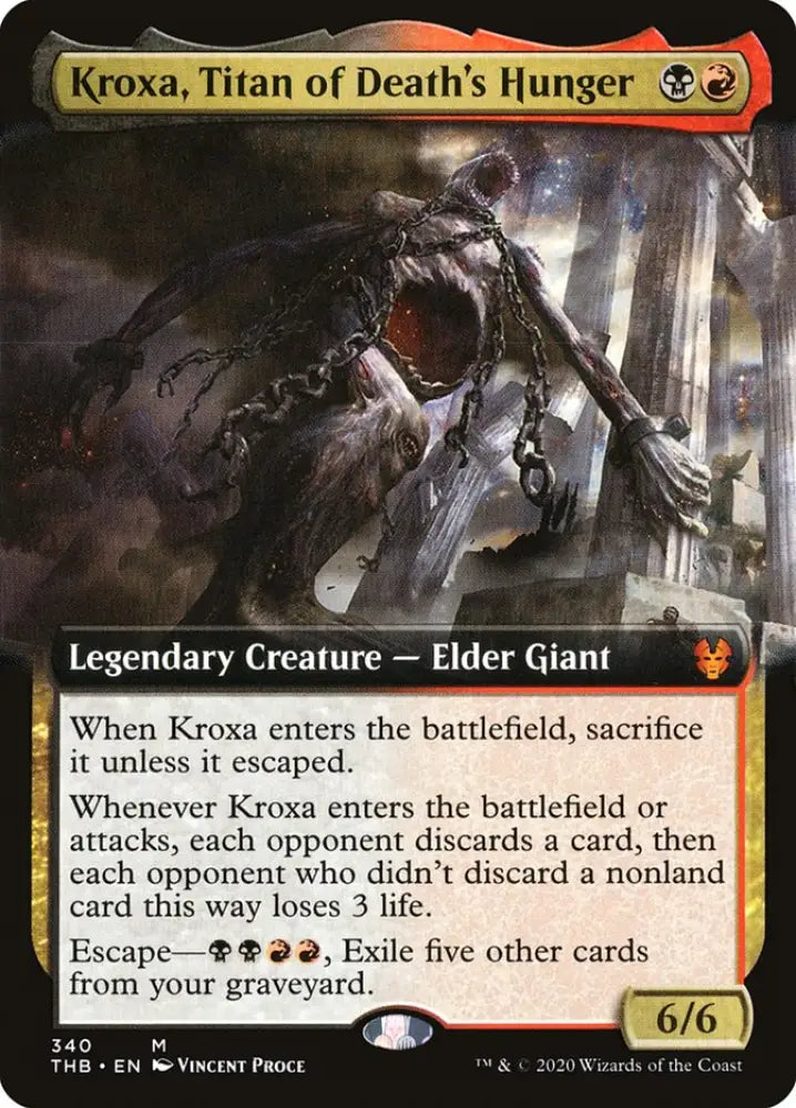 Kroxa Titan of Death’s Hunger (Extended Art) [Theros Beyond Death] - MTG Single