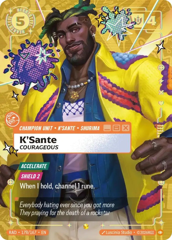 K'Sante, Courageous (Heartsteel Overnumbered) (178/167) [Radiance]
