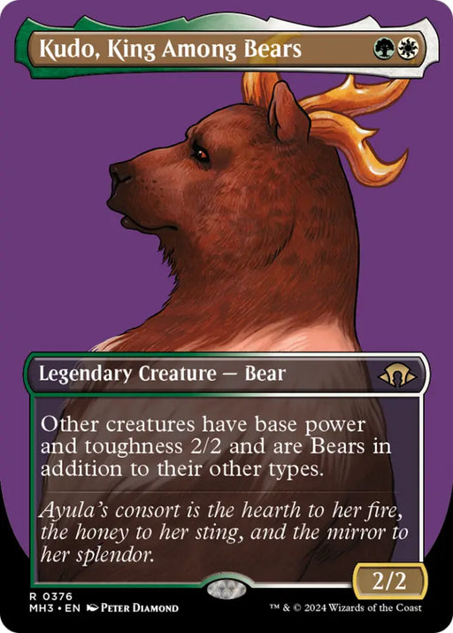 Kudo King Among Bears (Borderless) [Modern Horizons 3] - MTG Single