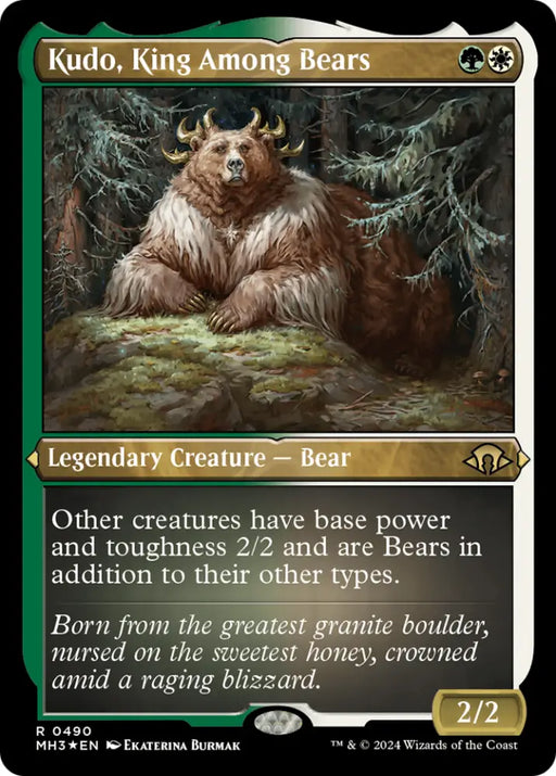 Kudo King Among Bears (Foil Etched) [Modern Horizons 3] - MTG Single
