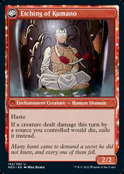 Kumano Faces Kakkazan // Etching of Kumano [Kamigawa: Neon Dynasty] - MTG Single