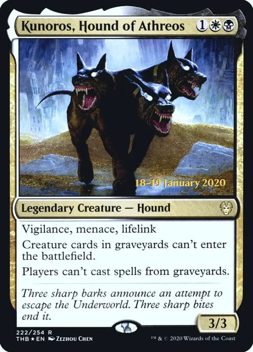 Kunoros Hound of Athreos [Theros Beyond Death Prerelease Promos] - MTG Single