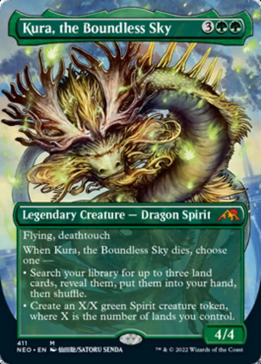 Kura the Boundless Sky (Borderless Alternate Art) [Kamigawa: Neon Dynasty] - MTG Single