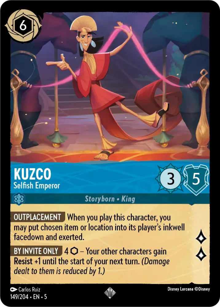 Kuzco - Selfish Emperor (149/204) [Shimmering Skies] - Lorcana Single