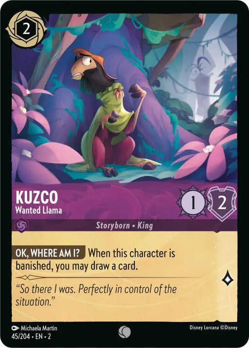 Kuzco - Wanted Llama (45/204) [Rise of the Floodborn] - Lorcana Single