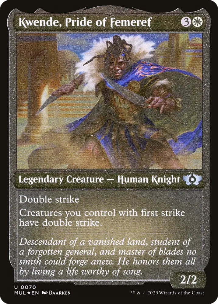 Kwende Pride of Femeref (Foil Etched) [Multiverse Legends] - MTG Single