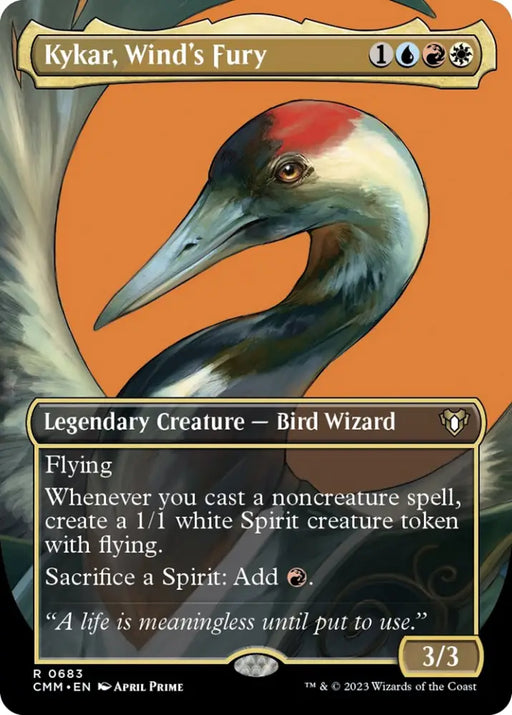 Kykar Wind’s Fury (Borderless Profile) [Commander Masters] - MTG Single