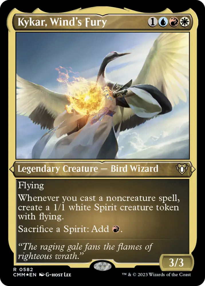 Kykar Wind’s Fury (Foil Etched) [Commander Masters] - MTG Single