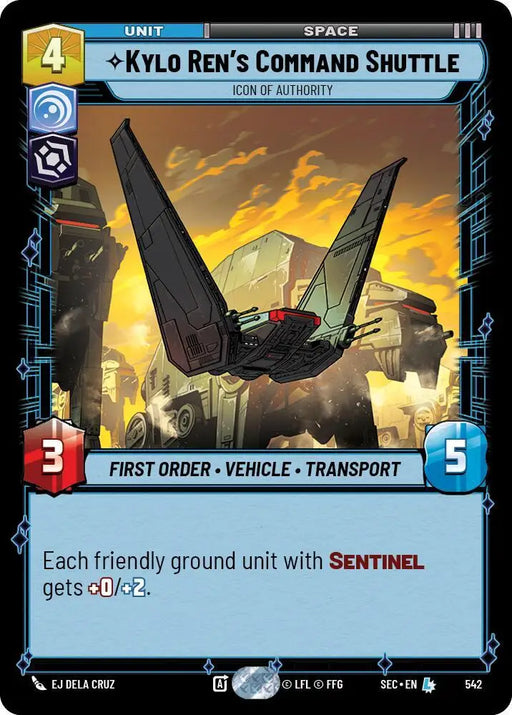Kylo Ren's Command Shuttle - Icon of Authority (Foil) (542) [Secrets of Power]