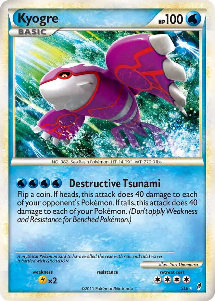 Kyogre (SL6) [HeartGold & SoulSilver: Call of Legends] - Pokemon Single
