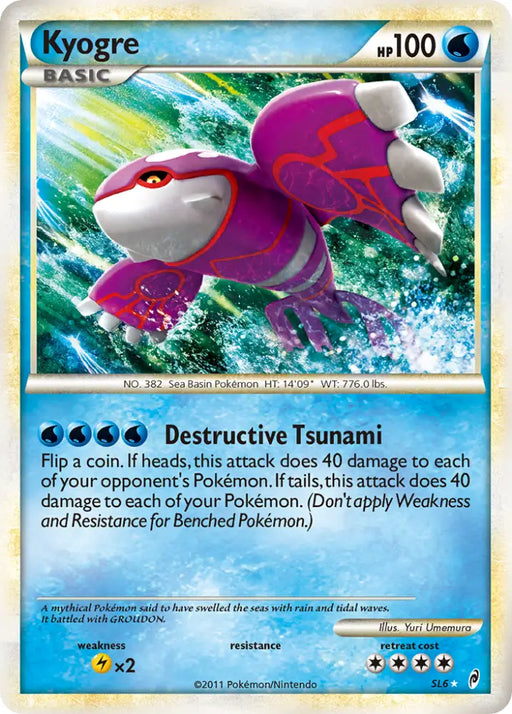 Kyogre (SL6) [HeartGold & SoulSilver: Call of Legends] - Pokemon Single