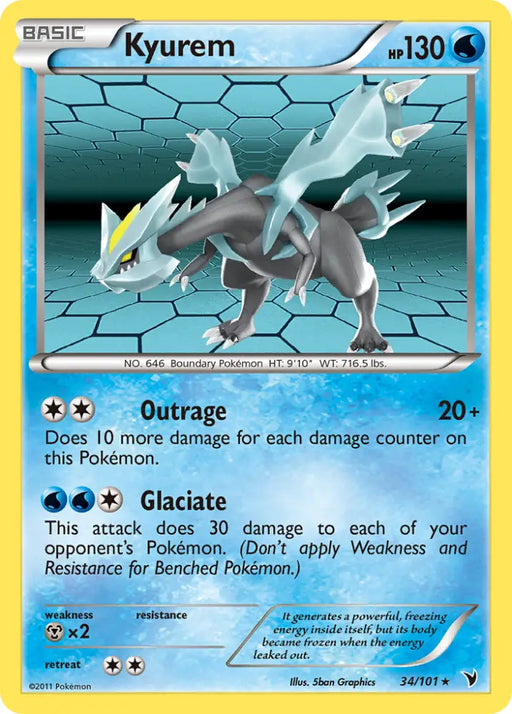 Kyurem (34/101) [Black & White: Noble Victories] - Pokemon Single